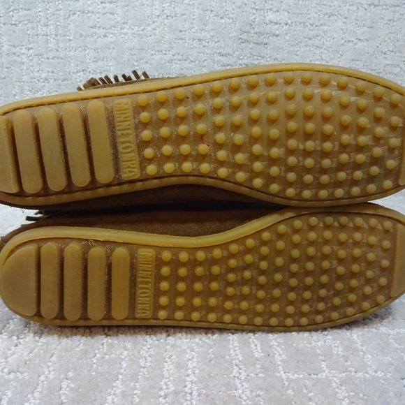 Minnetonka Tramper Womens Size 8 US Brown Suede Double Fringe Boots #623 - Picture 5 of 10